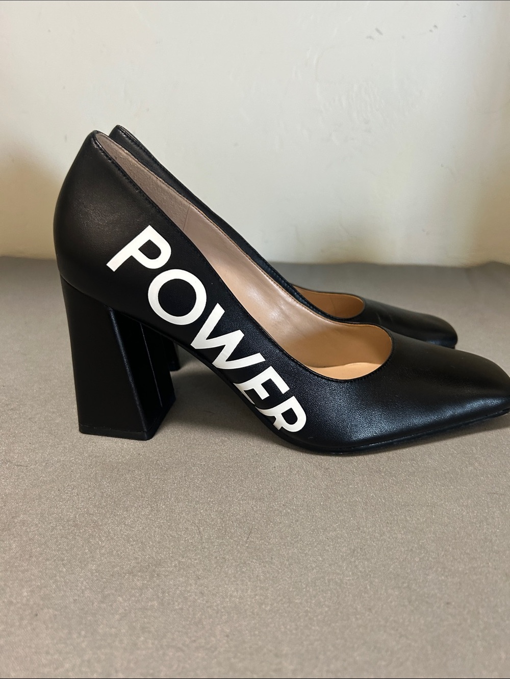 Naturalizer Black Pumps with POWER Graphic
